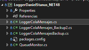 Captura de pantalla del proyecto LoggerColaMensajes.NET48 - Sistema de Logging - Biblioteca de logging thread-safe con cola de mensajes para aplicaciones .NET 4.8.